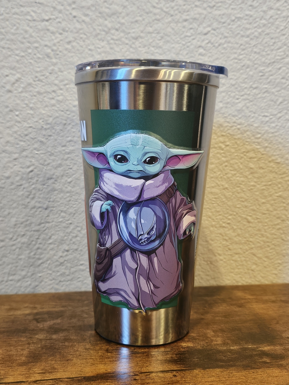 NWOT Stainless Tumbler with Grogu (Baby Yoda) Graphic